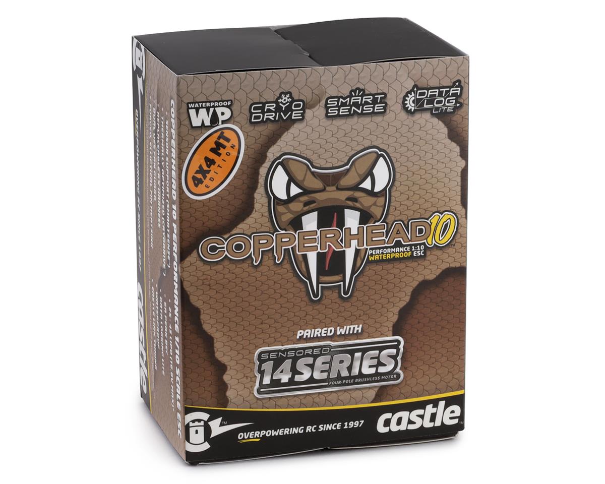 Castle Creations Copperhead 10 1415-2400kV Sensored Combo (Monster Truck Edition)