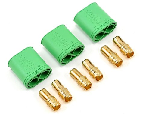 Castle Creations 6.5mm Polarized Bullet Connector (3) (Male) *Archived