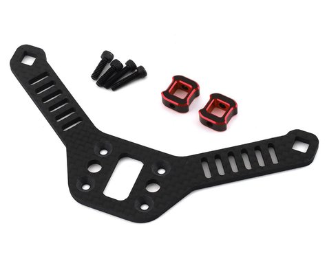 DragRace Concepts DR10 Carbon Fiber 24mm Extended Rear Body Mount Kit (Red) *Archived