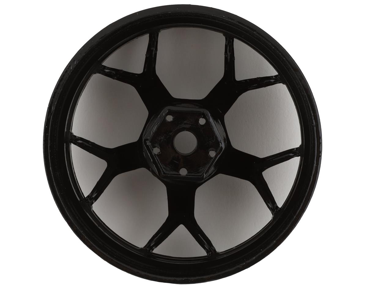 DS Racing Feathery Split Spoke Drift Rim (negro de alto brillo) (2) (compensación de 6 mm) con hexágono de 12 mm