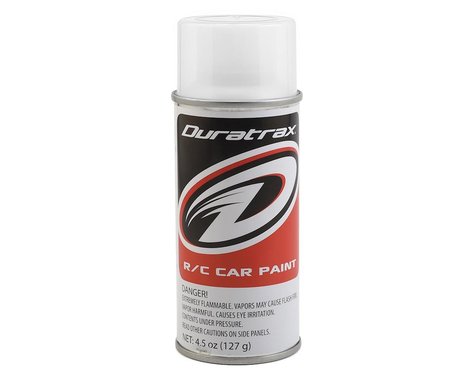 DuraTrax Polycarb Pintura en aerosol blanca brillante (4.5 oz)