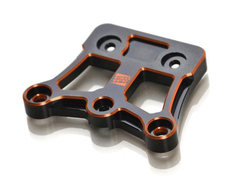 Exotek D819/E819 Placa de soporte de dirección de aluminio HA (negro/naranja)