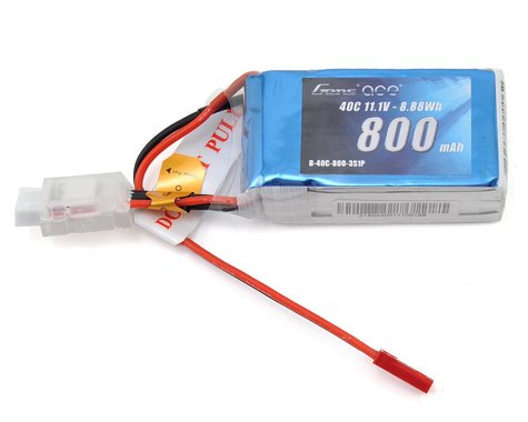 Gens Ace 800mAh 11.1V 40C 3S1P Lipo Battery Pack With JST-SYP Plug *Archived