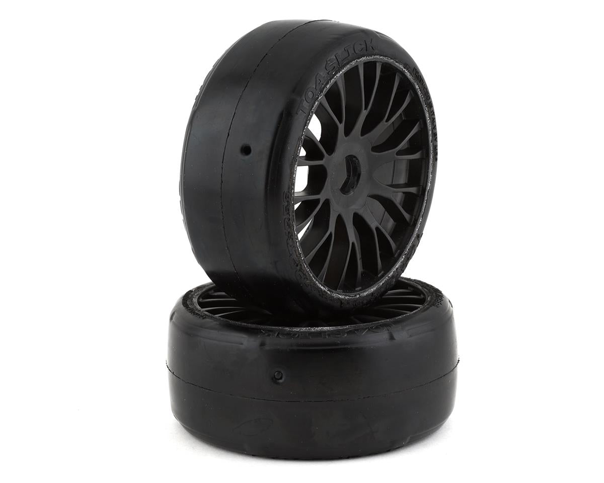 GRP GT - TO4 Slick Belted Pre-Mounted 1/8 Buggy Tires (Black) (2) (XM5) w/FLEX Wheel