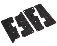 HB Racing Carbon Fiber Suspension Arm Cover Set (Graphite)