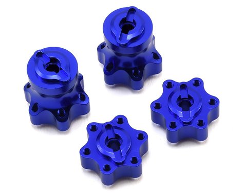 Hot Racing Axial Yeti Juego de cubos de rueda de aluminio de una pieza (azul) (4)