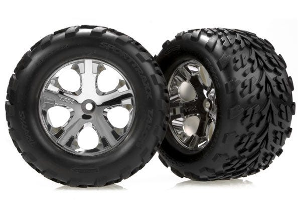 Neumáticos traseros Traxxas Talon con ruedas All-Star (2) (cromo)