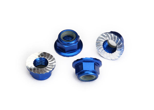 Traxxas Aluminum Flange Lock Nuts 5mm (Assorted Colors) (4)