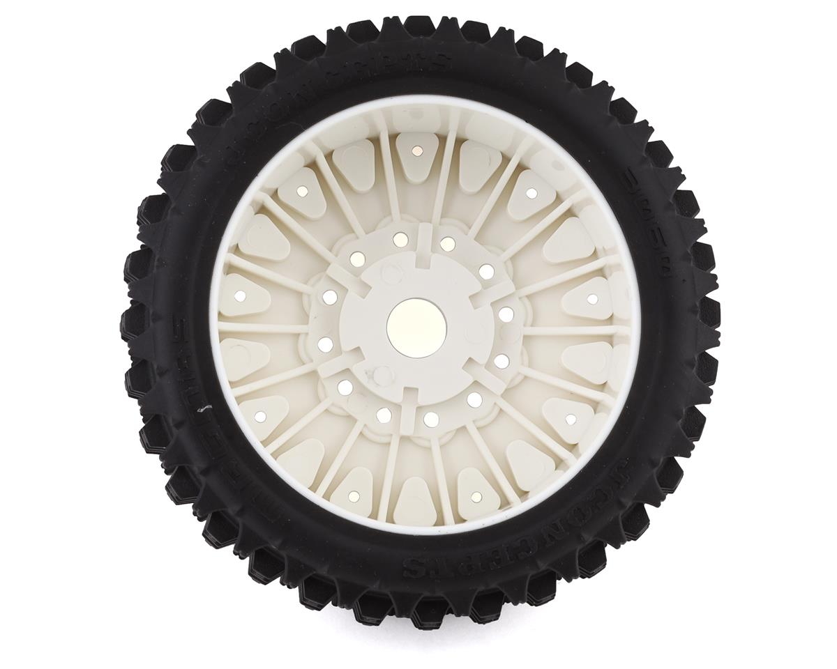 JConcepts Magma Tire, Yellow Compound Premounted, White (2) *Clearance