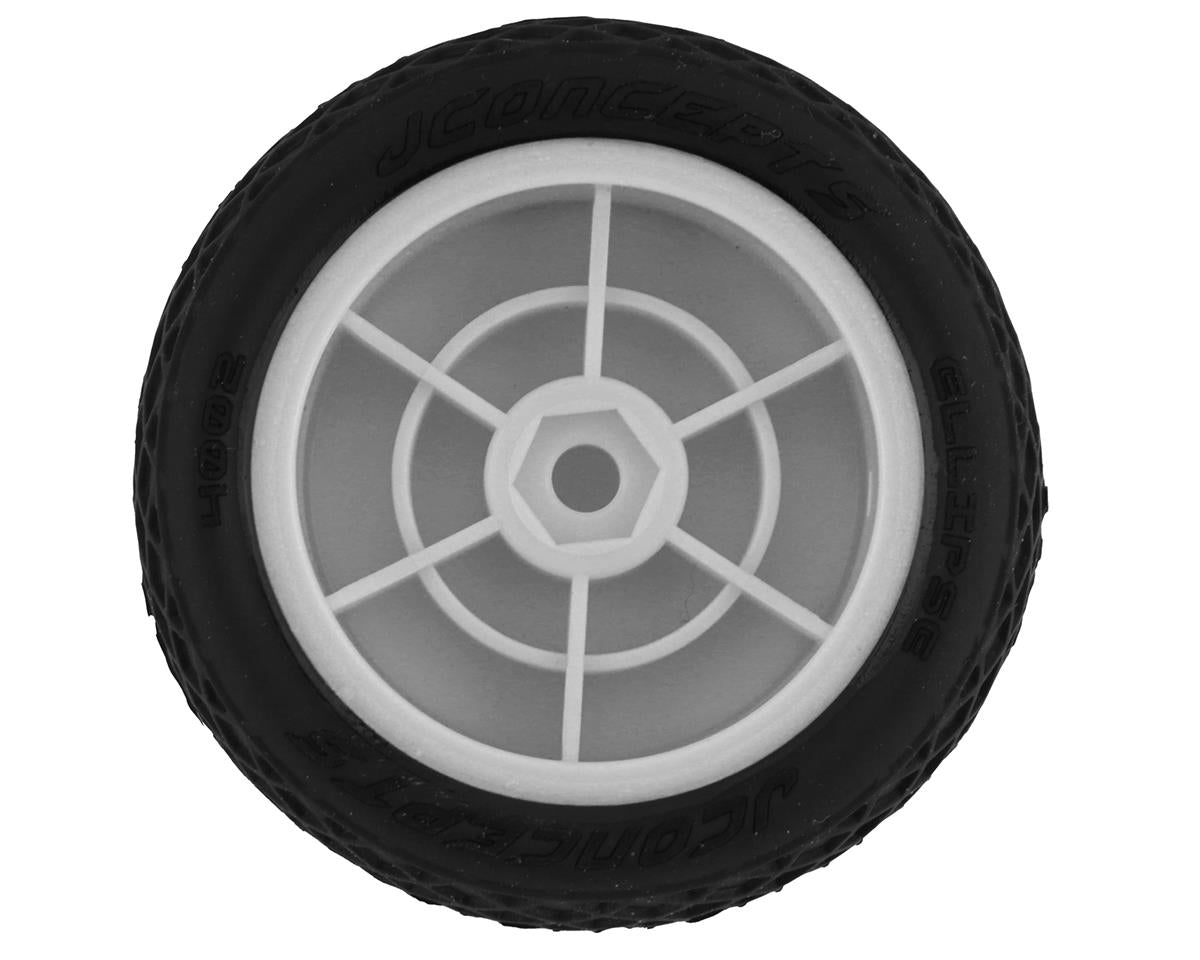 Neumáticos delanteros premontados JConcepts Mini-B Ellipse (blanco) (2) (verde)