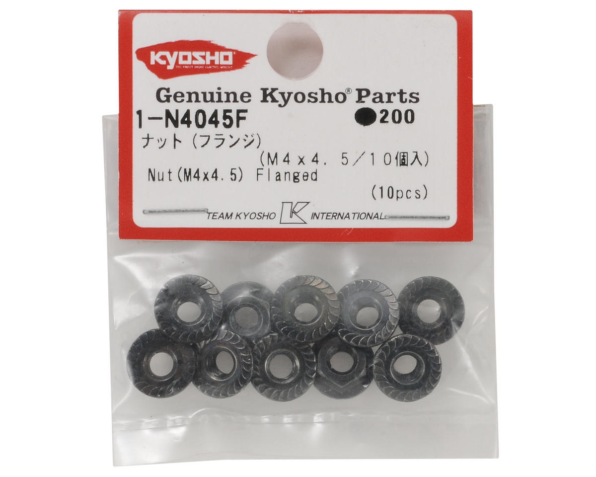 Kyosho 4x4.5mm Steel Flanged Nut (10) *SALE