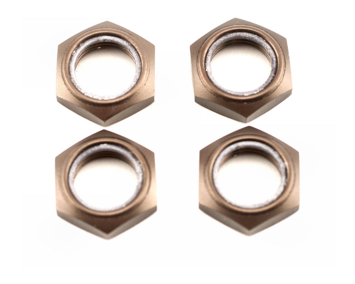 Tuerca de rueda Kyosho con nailon (metálico oscuro) (4) *Espacio libre