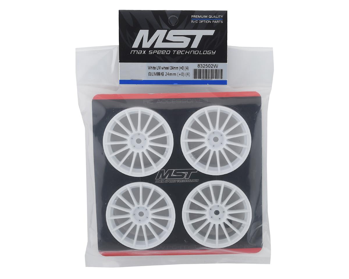MST 24mm LM Wheel (White) (4) (+0 Offset)