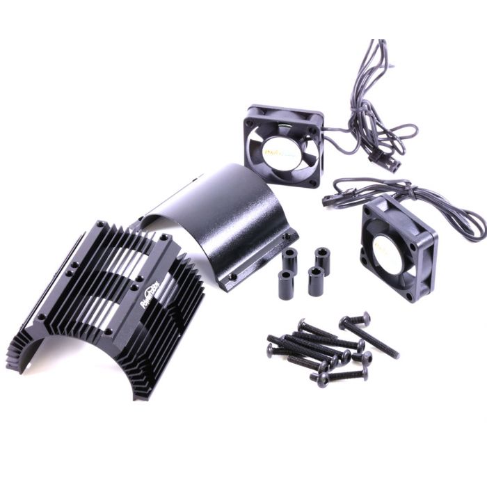 Power Hobby Heat Sink with Twin Turbo High Speed Cooling Fans (Assorted Colors)