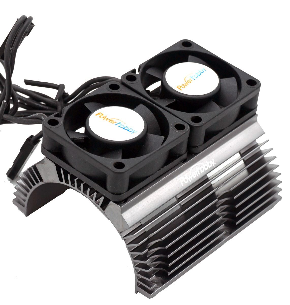 Power Hobby Heat Sink with Twin Turbo High Speed Cooling Fans (Assorted Colors)
