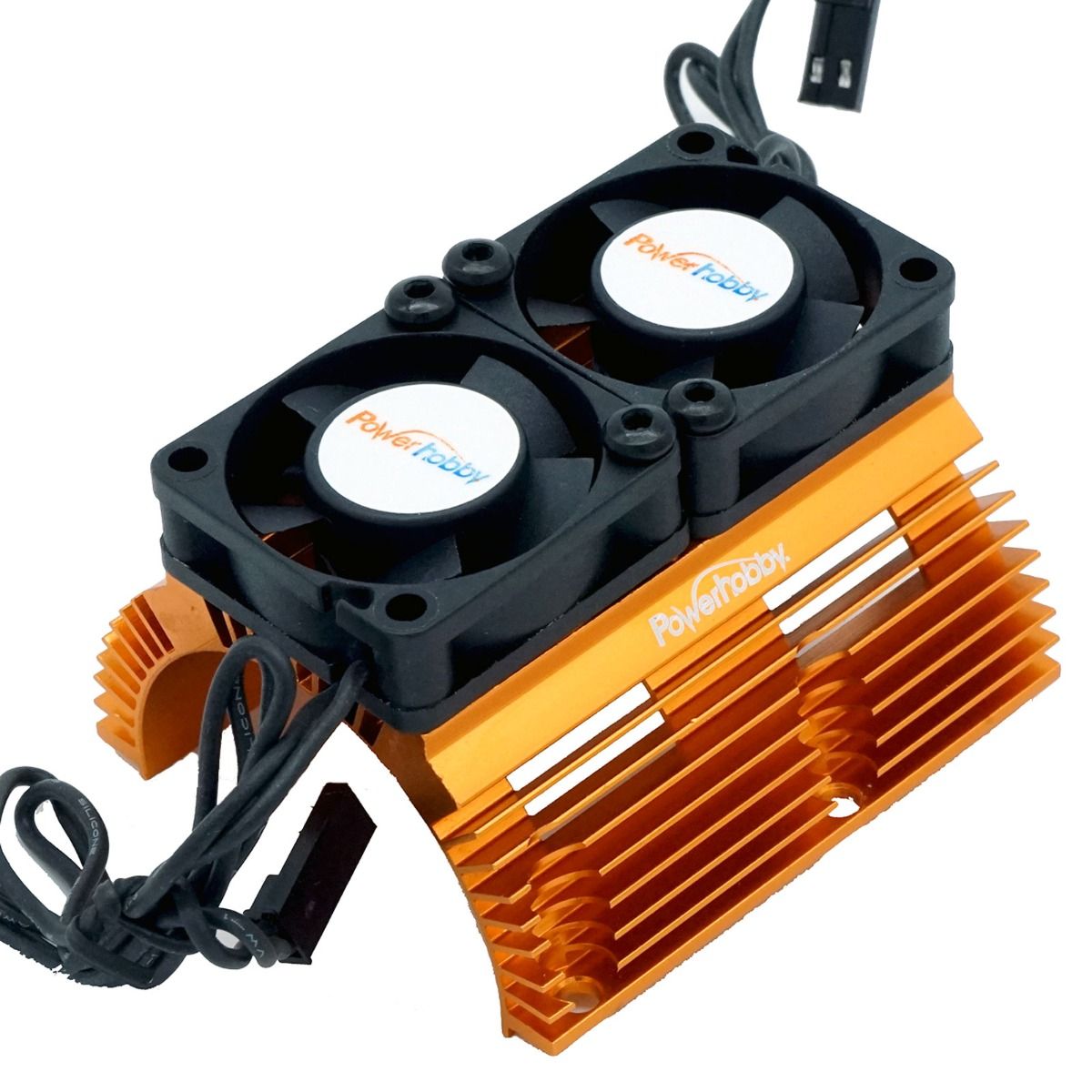 Power Hobby Heat Sink with Twin Turbo High Speed Cooling Fans (Assorted Colors)