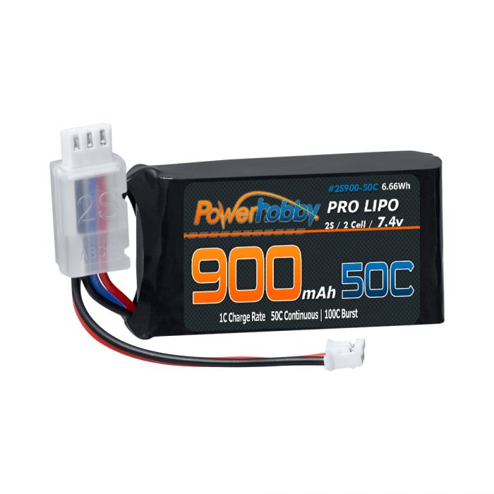 PowerHobby 2S 900MAH 50C Upgrade Lipo Battery, for Axial SCX24