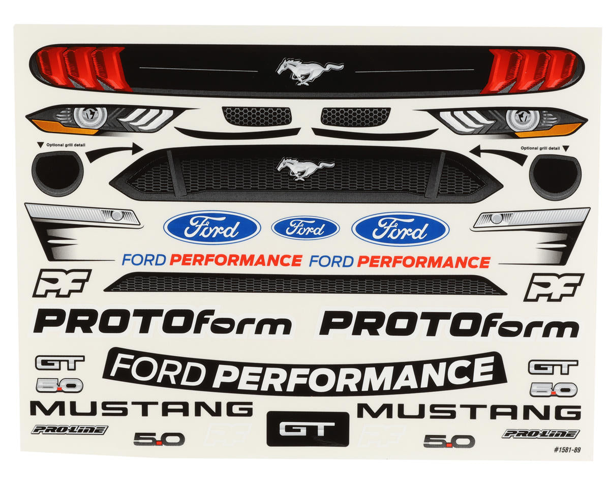 Protoform 1/7 2021 Ford Mustang GT Clear Body: ARRMA Felony