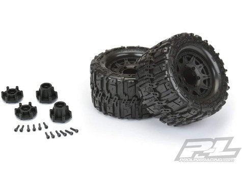 Pro-Line 1/10 Trencher HP BELTED F/R 2.8" MT Tires Mounted 12mm Blk Raid (2)