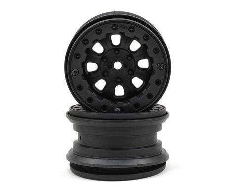 Pro-Line Denali 2.2 8 radios Bead-Loc Crawler Wheels (2) (negro/negro)
