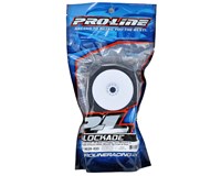 Pro-Line Blockade Pre-Mounted 1/8 Buggy Tires (2) (White) (X3) w/Lightweight Wheel  *Archived