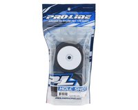 Pro-Line Hole Shot 2.0 Pre-Mounted 1/8 Buggy Tires (2) (White) (S3) w/Lightweight Wheel *Archived