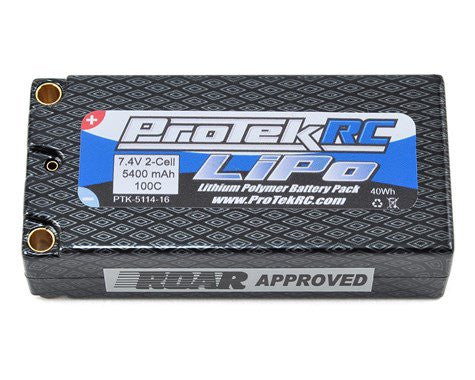 ProTek RC 2S HV 7.6V 6100mAh 100C Silicon Graphene HV Shorty LiPo Battery w/5mm Connectors *Archived