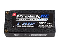 ProTek RC 2S 120C Si-Graphene + HV Shorty LiPo Battery (7,6 V/5800 mAh) con conectores de 5 mm (aprobado por ROAR) *Descontinuado 