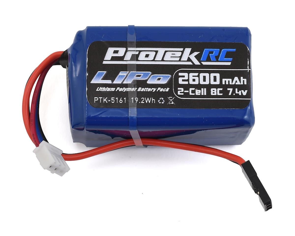 ProTek RC 7.4V 2600mAh 2S LiPo Kyosho & Tekno Hump Receiver Battery Pack (w/Balancer Plug)