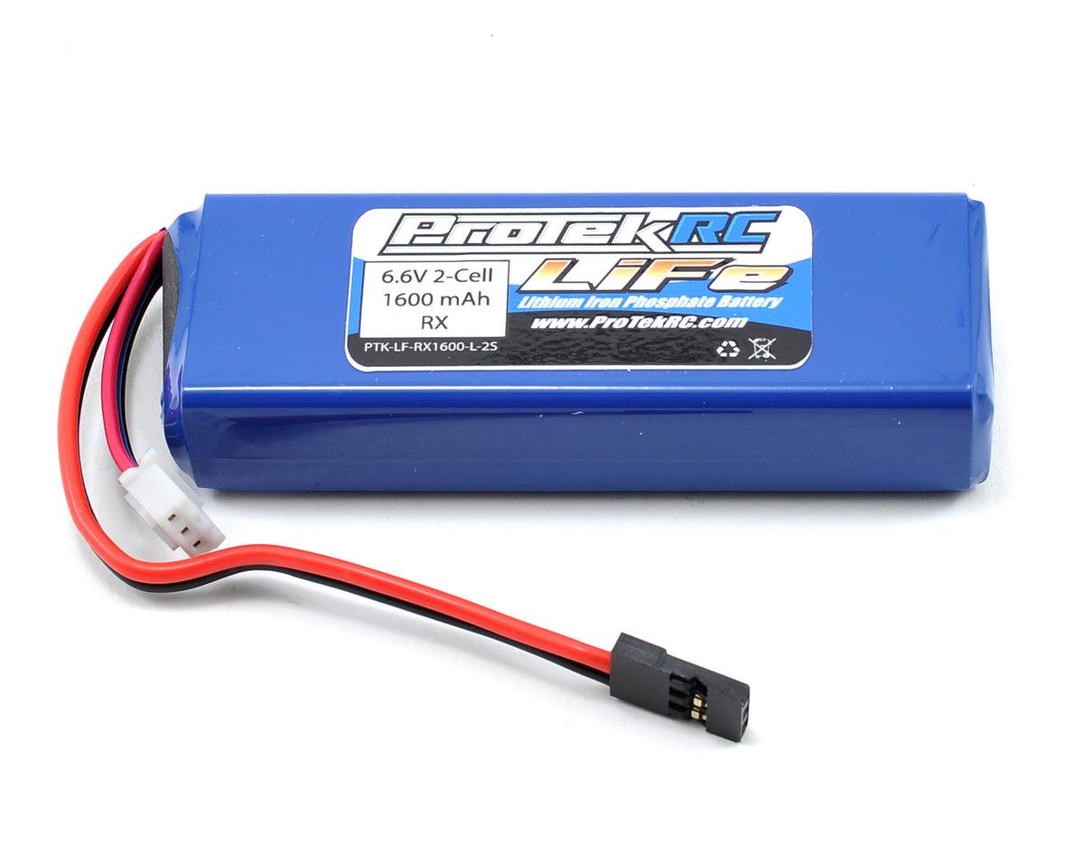 ProTek RC 6.6V 1600mAh 2S LiFe Mugen & AE Receiver Battery Pack (w/Balancer Plug)