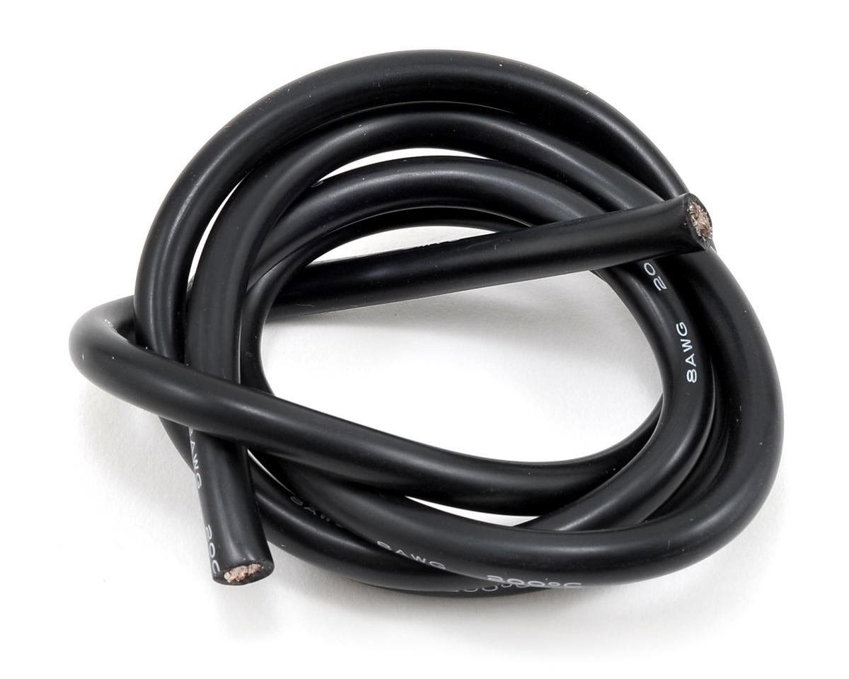 Cable de conexión de silicona negra ProTek RC 8awg (1 metro)
