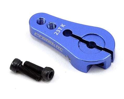 ProTek RC 4mm Aluminum Short Clamp Lock Servo Horn (Blue) (23T)