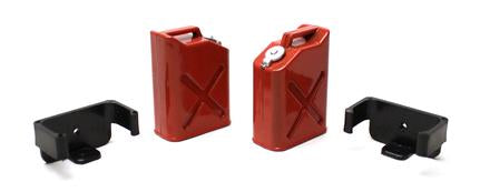 Racers Edge - Jarras de gasolina de plástico escalador 1/10 (2) - Rojo