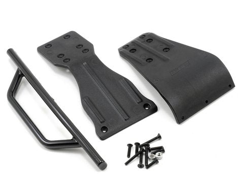 RPM Front Bumper Skid Plate & Chassis Brace Set (Black) (SC10) *Archived