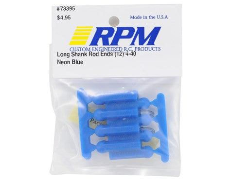 RPM Long Shank 4-40 Rod Ends (Blue) (12)