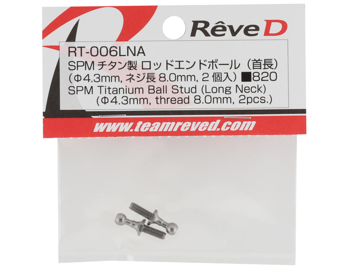 Reve D SPM Titanio Ball Stud (2) (cuello largo)
