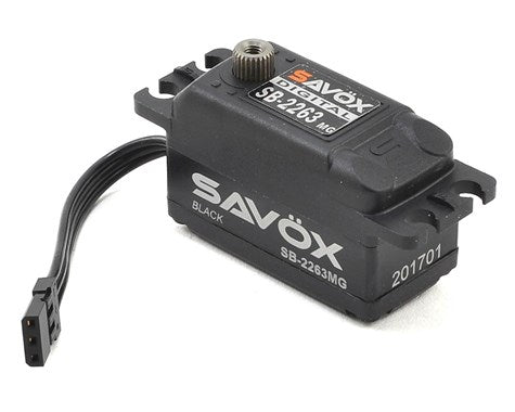 Savox SB-2263MG Servo de engranajes de acero sin escobillas de perfil bajo y alta velocidad *Descontinuado