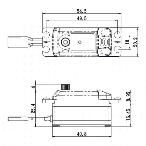 Savox SC-1252MGP Low Profile "Super Speed" Metal Gear Digital Servo