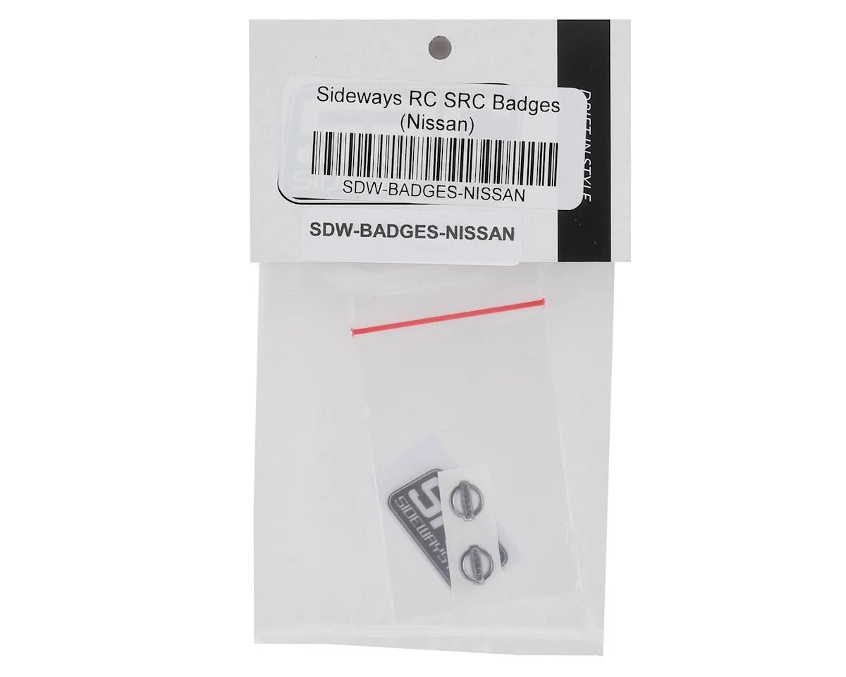 Sideways RC Nissan Badges (2) (accesorio a escala en miniatura) 