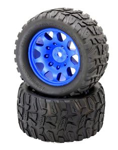 Powerhobby Raptor XL Belted Tires / Viper Wheels (2) Traxxas X-Maxx 8S *Archived