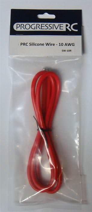 Cable de silicona progresivo PRC - 10 AWG rojo 