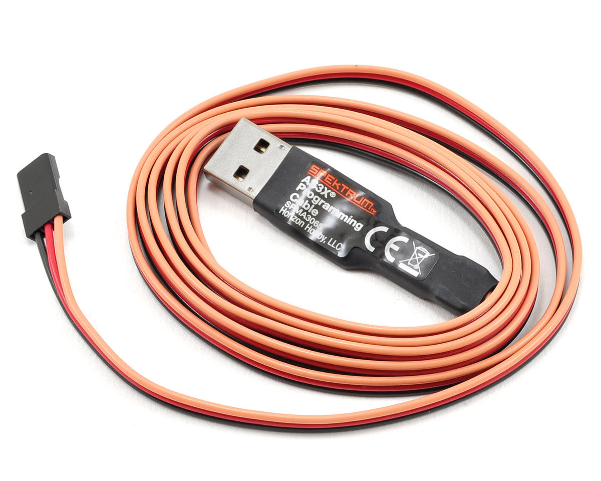 Cable de programación del transmisor/receptor Spektrum RC: interfaz USB