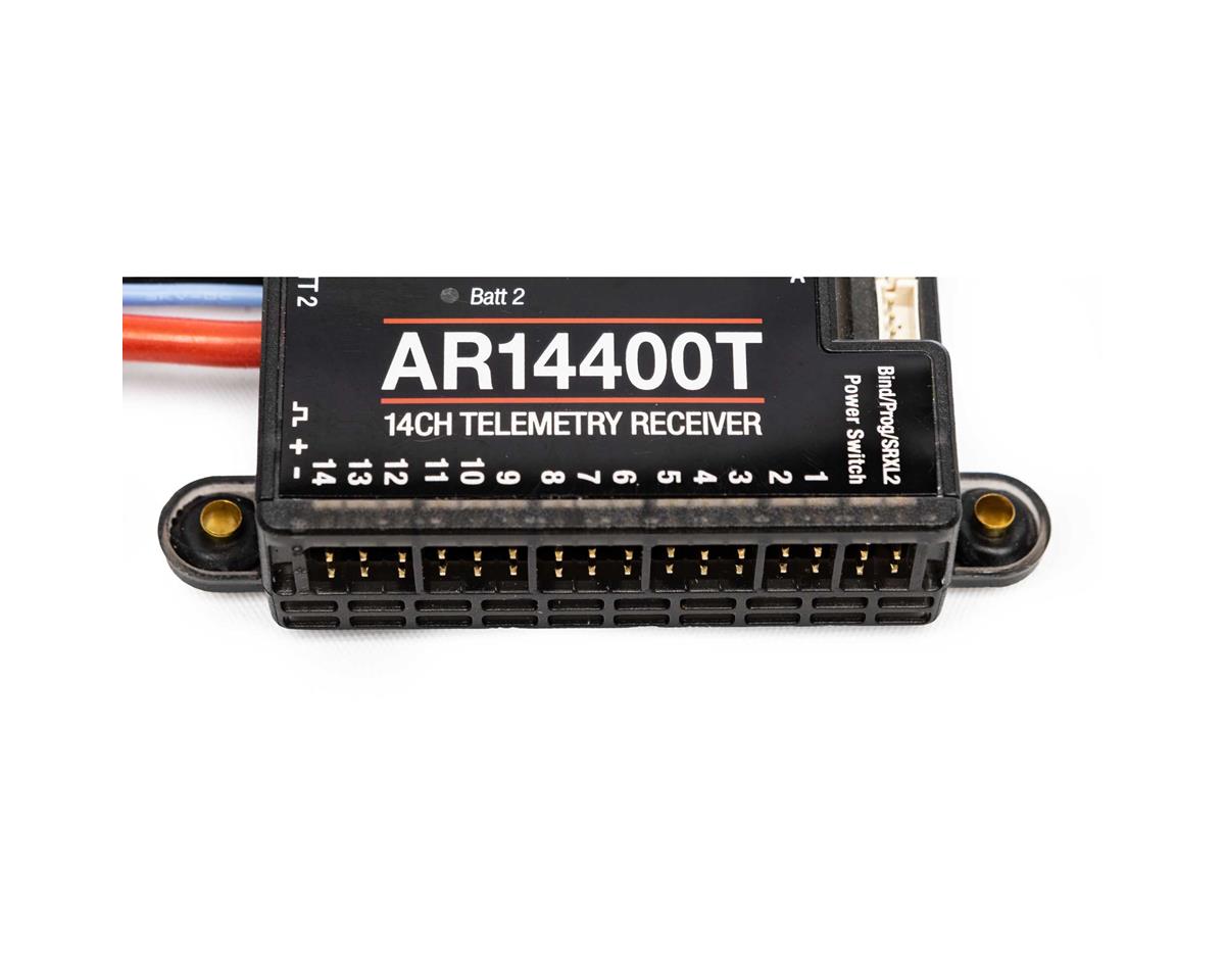 Spektrum RC AR14400T Receptor de telemetría PowerSafe de 14 canales
