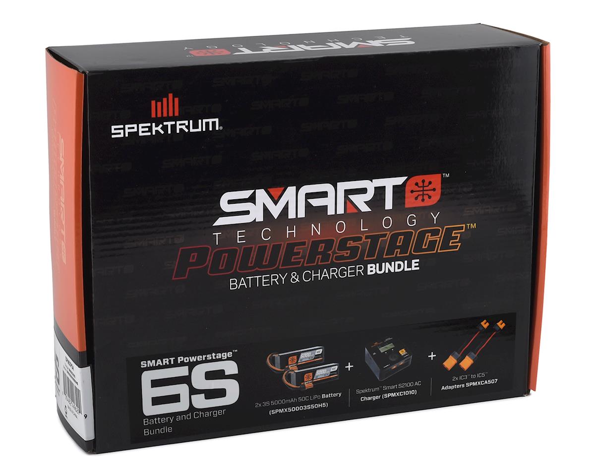 Spektrum RC Smart Powerstage Bundle 6S (S2100, 3s 5000 50c, Adaptadores) 