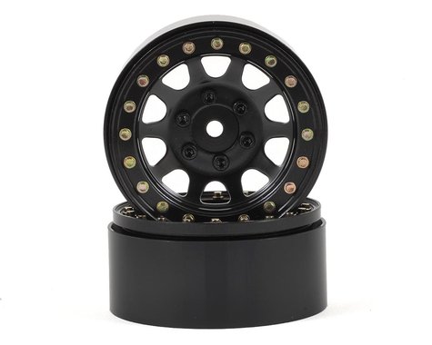 SSD RC D Hole 1.9" Steel Beadlock Crawler Wheels (Black) (2)