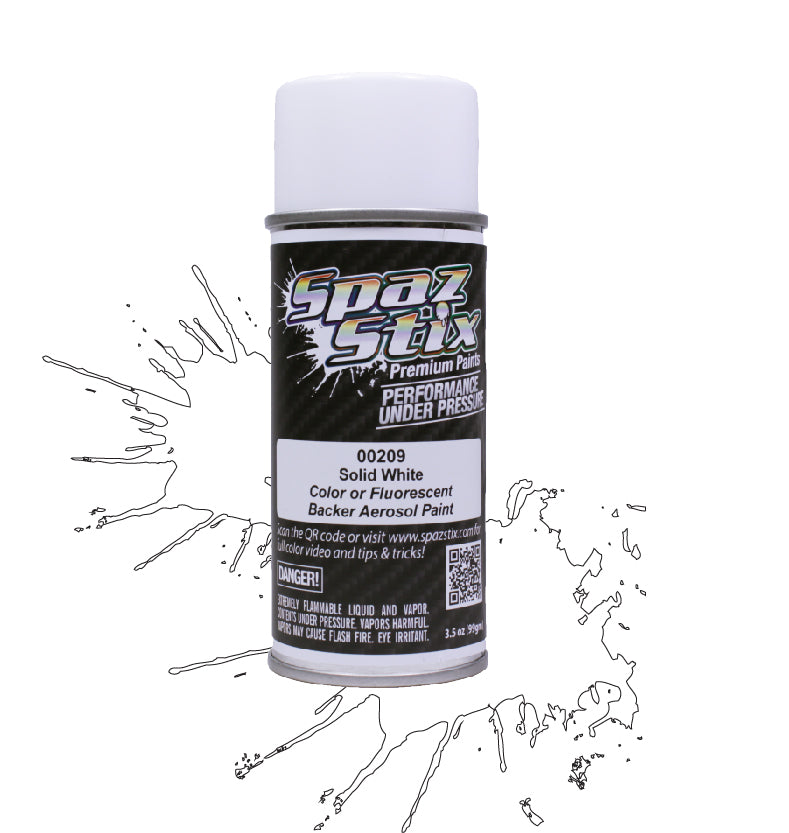Spaz Stix "Solid White" Glow Backer Spray Paint (3.5oz)