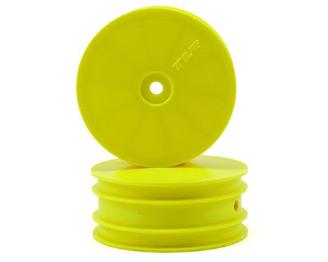 Team Losi Racing 12mm Hex 1/10 4WD Front Buggy Wheels (2) (Yellow) (22-4) *Archived