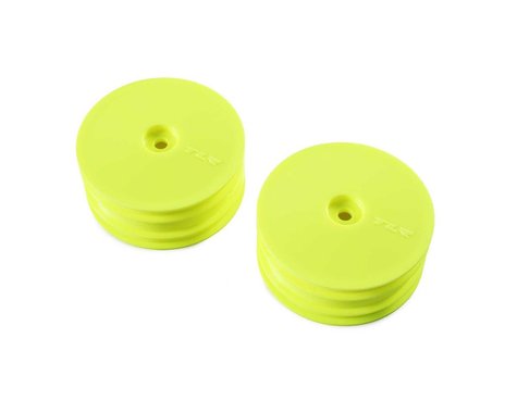 Team Losi Racing 22X-4 12mm Hex 4WD Front Buggy Wheels (2) (Yellow) *CLEARANCE