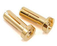 TQ Wire 4mm Low Profile Male Bullet Connectors (Gold) (18mm) (2)
