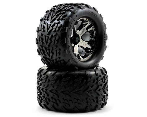 Neumáticos delanteros Traxxas Talon con ruedas All-Star (2) (cromo negro)